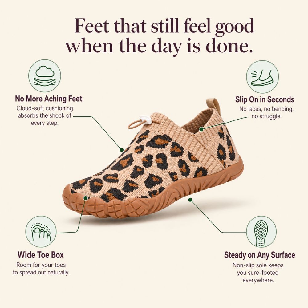 Grace & Ease shoes — cloud-soft cushioning, wide toe box, slip-on design, non-slip sole