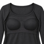 Built-In Bra Long Sleeve Comfort T-Shirt