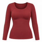 Built-In Bra Long Sleeve Comfort T-Shirt