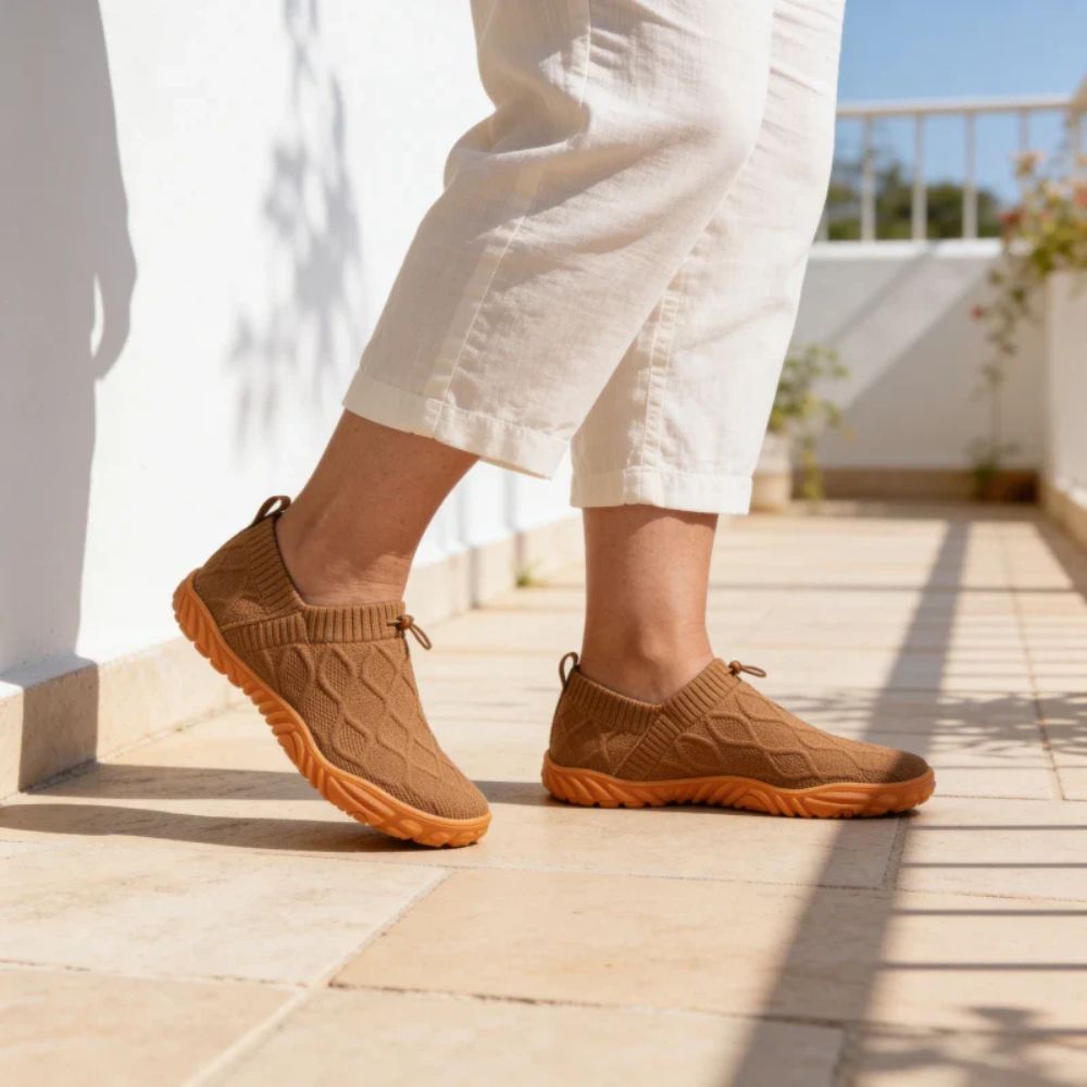 Stepping out on the patio in Grace & Ease shoes