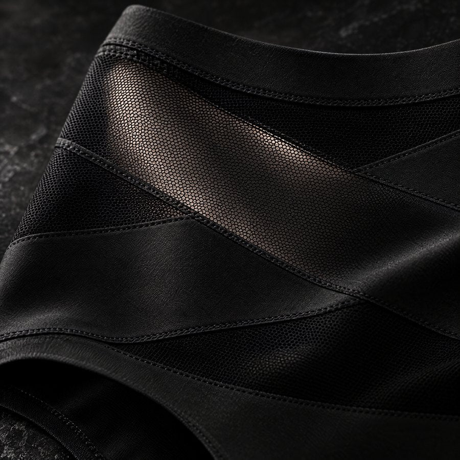 Close-up of the breathable mesh panel